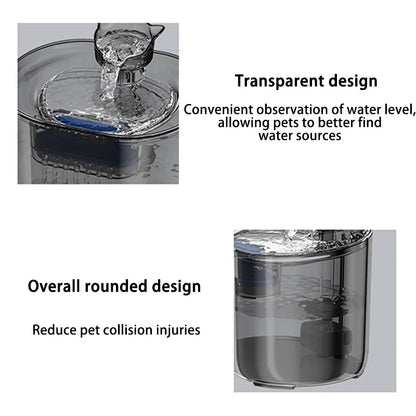 Automatic Pet Water Fountain – USB Electric Dispenser with Charcoal Filters for Cats & Small Dogs (2.2L)