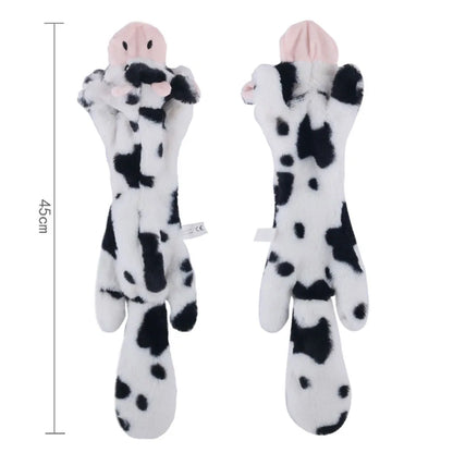 Stuffing-Free Squeaky Animal Dog Toy – Raccoon, Squirrel, Fox & More!