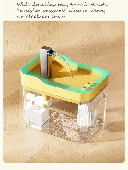 Automatic Cat Water Fountain – USB Powered with 1.5L Tank, Anti-Dry Pump & 3-Mode Filtering System