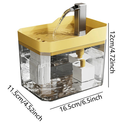 Automatic Cat Water Fountain – USB Powered with 1.5L Tank, Anti-Dry Pump & 3-Mode Filtering System