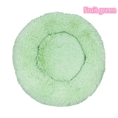 Ultra-Soft Plush Donut Cat Bed – Calming, Washable & Cozy for Deep Sleep